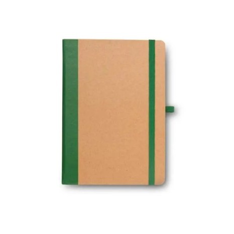 Caderneta Sem Pauta 12,2X17cm Bege/Verde Personalizada