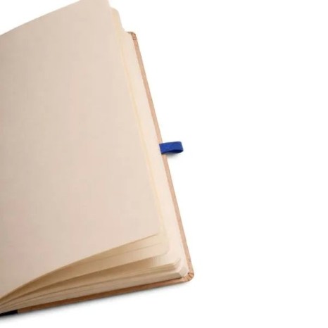 Caderneta Sem Pauta 14X21cm Bege/Azul Personalizada