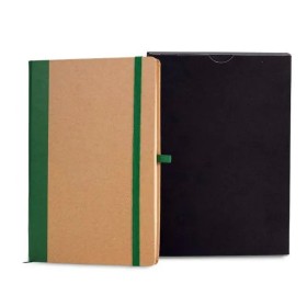 Caderneta Sem Pauta 14X21cm Bege/Verde Personalizada