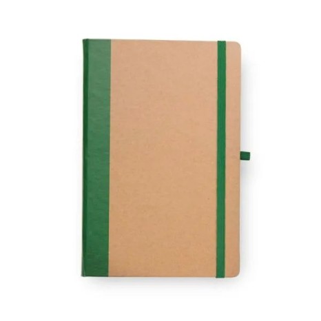 Caderneta Sem Pauta 14X21cm Bege/Verde Personalizada