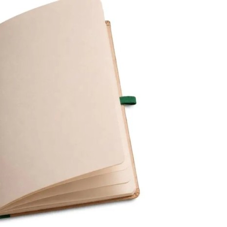 Caderneta Sem Pauta 14X21cm Bege/Verde Personalizada