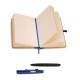 Caderneta para Anotações com Caneta Bege/Azul Personalizada