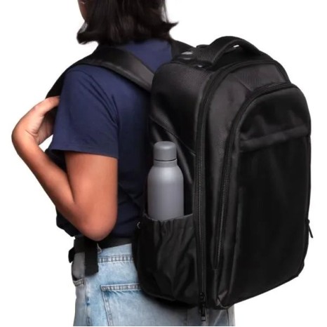 Mochila em Polyester 600D com Rodinha 35L Preta Personalizado