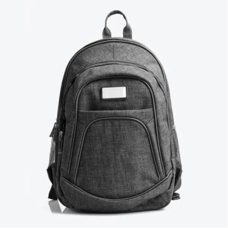Mochila em Poliéster 300D Melange Cinza Personalizado