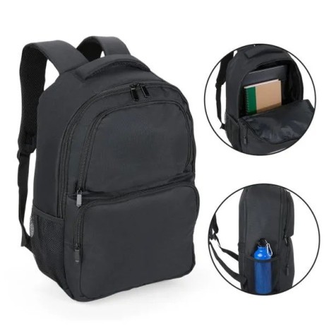 Mochila em Polyester 600D 28L Preta Personalizado