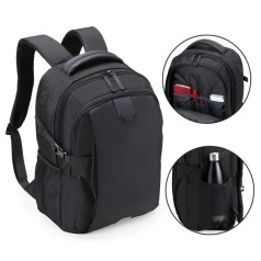 Mochila em Polyester/Pu Executive 22L Preta Personalizado