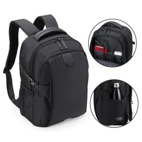 Mochila em Polyester/Pu Executive 22L Preta Personalizado