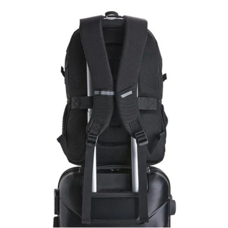 Mochila em Polyester/Pu Executive 22L Preta Personalizado