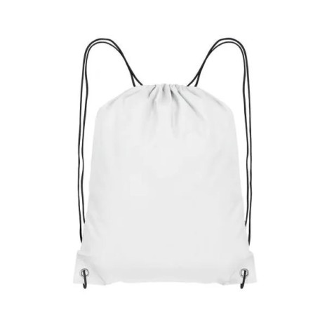 Mochila Sacola em Nylon 190D Branca 42X32cm Personalizado