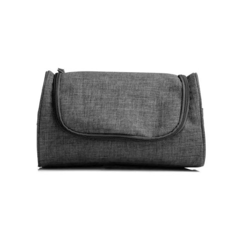 Necessaire em Poliéster 300D com Gancho Melange Cinza Personalizado