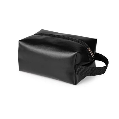 Necessaire com Alça em Material Sintético Preta Personalizado