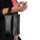 Necessaire com Alça em Material Sintético Preta Personalizado