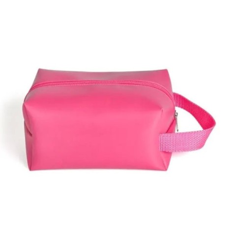 Necessaire com Alça em Material Sintético Rosa Personalizado