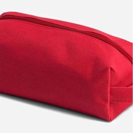 Necessaire em Nylon 600 com Alça Vermelha Personalizado
