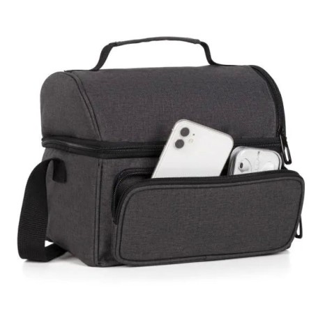 Bolsa Térmica em Rpet Cinza Escuro 10L Personalizado