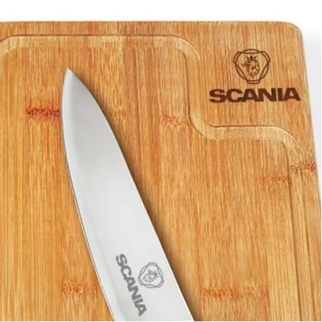 Conjunto para Churrasco em Bambu / Madeira / Inox 2 Pçs Personalizado