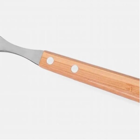 Conjunto para Churrasco em Bambu / Madeira / Inox Texas 3 Pçs Personalizado