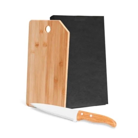 Conjunto para Cozinha em Bambu/Inox Oregon 2 Pçs Personalizado