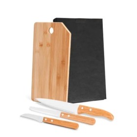 Conjunto para Cozinha em Bambu / Madeira / Inox Oregon 4 Pçs Personalizado