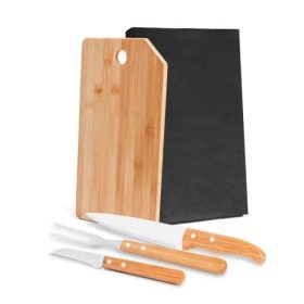 Conjunto para Cozinha em Bambu / Madeira / Inox Oregon 4 Pçs Personalizado