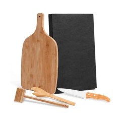 Kit para Cozinha com Tábua, Pegador e Martelo 4 Pçs Personalizado