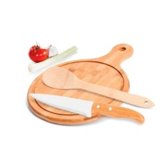 Conjunto para Cozinha em Bambu / Inox 3 Pçs Personalizado