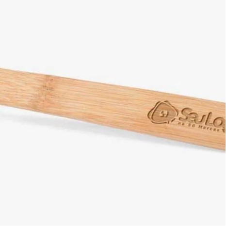 Kit Utensílios em Bambu 30 cm com Avental 5 Pçs Personalizado