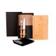 Kit para Churrasco em Bambu / Madeira / Inox com Avental 4 Pçs Personalizado