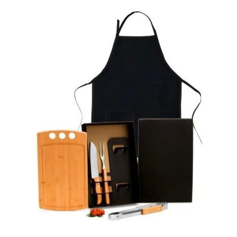 Conjunto para Churrasco com Avental 5 Pçs Personalizado