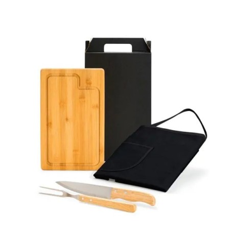 Conjunto para Churrasco com Avental 4 Pçs Personalizado