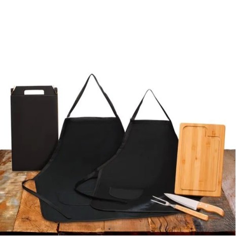 Conjunto para Churrasco com Avental e Avental Mini 5 Pçs Personalizado