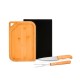 Conjunto para Churrasco em Bambu / Inox / Madeira 3 Pçs Personalizado