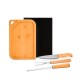 Conjunto para Churrasco em Bambu / Inox / Madeira 4 Pçs Personalizado