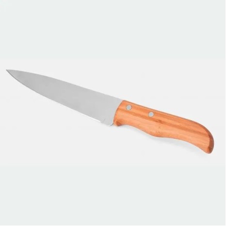 Conjunto de Garfo e Faca Inox / Madeira / Bambu com Estojo- 3 Pçs Personalizado