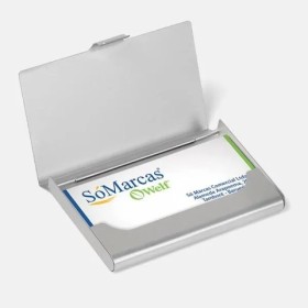 Porta-Cartão em Alumínio Fosco Personalizado