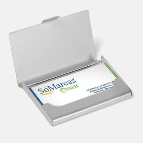 Porta-Cartão em Alumínio Fosco Personalizado