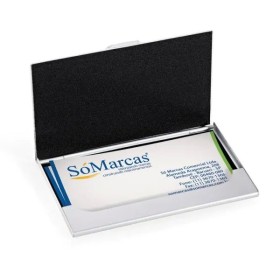 Porta Cartão em Alumínio para 10 Cartões Personalizado