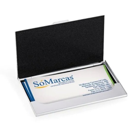 Porta Cartão em Alumínio para 10 Cartões Personalizado
