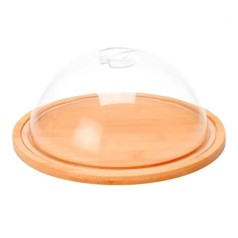 Porta-Queijo em Bambu e Poliestireno 2 Pçs Personalizado