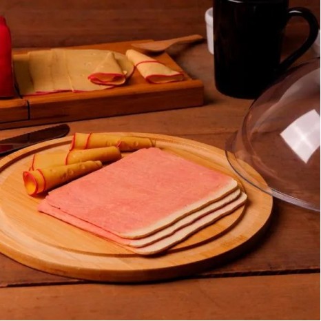 Porta-Queijo em Bambu e Poliestireno 2 Pçs Personalizado