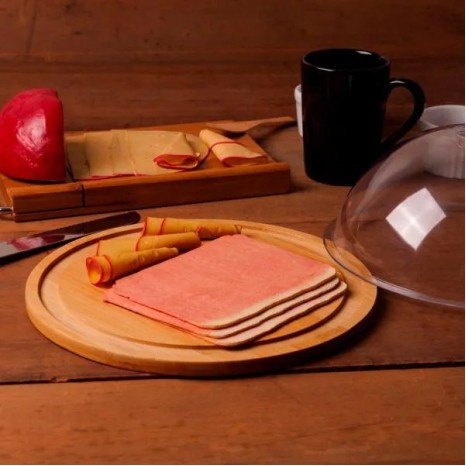 Porta-Queijo em Bambu e Poliestireno 2 Pçs Personalizado