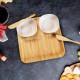 Conjunto para Petiscos e Patês em Bambu/Fibra de Bambu-5 Pçs Personalizado