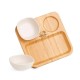 Kit Petisco e Patê em Bambu/Fibra de Bambu 3 Pçs Personalizado