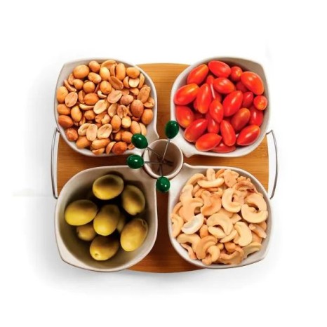 Conjunto para Petiscos em Bambu / Fibra de Bambu 10Pçs Personalizado