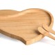 Petisqueira em Bambu com Formato de Coração com Espátulas Personalizado