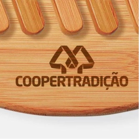 Conjunto para Pizza em Bambu/Madeira/Inox 35 cm 11 Pçs Personalizado