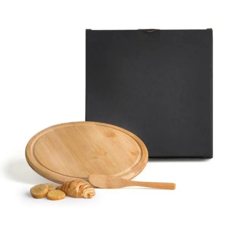 Conjunto para Petisco em Bambu 2 Pçs Personalizado