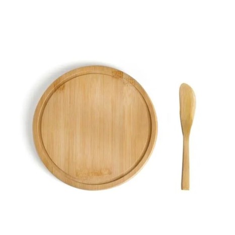 Conjunto para Petisco em Bambu 2 Pçs Personalizado