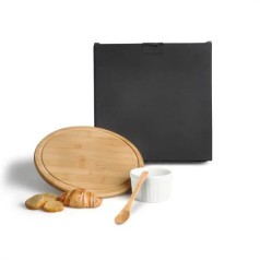 Conjunto para Petiscos em Bambu 3 Pçs Personalizado