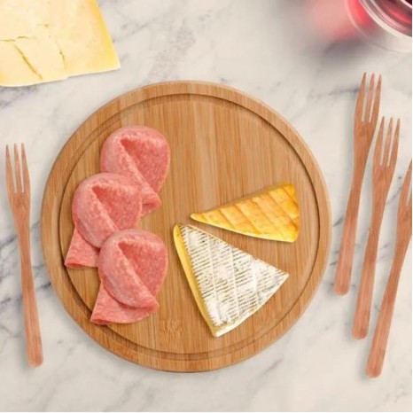 Conjunto para Petiscos em Bambu Córdoba 7 Pçs Personalizado